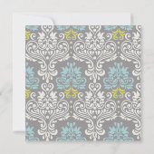 Colorful Floral Damask Save The Date (Achterkant)
