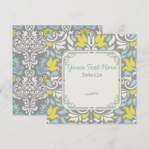 Colorful Floral Damask Save The Date