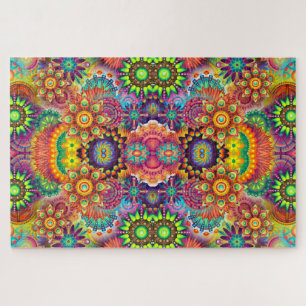 Colorful Floral Design Bouquet Mandala Legpuzzel