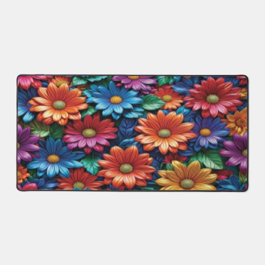 Colorful Floral - Desk Mat (Voorkant)