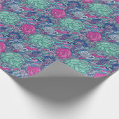 Colorful Floral Doodle Pattern Cadeaupapier (Hoek)