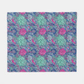 Colorful Floral Doodle Pattern Fleece Deken (Voorkant (Horizontaal))