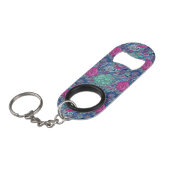 Colorful Floral Doodle Pattern Mini Flessenopener (Voorkant Gekanteld)