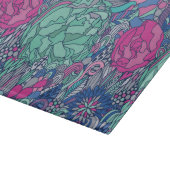 Colorful Floral Doodle Pattern Snijplank (Hoek)