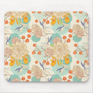 Colorful Floral Garden Pattern Muismat