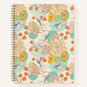 Colorful Floral Garden Pattern Notitieboek