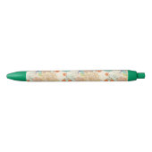 Colorful Floral Garden Pattern Zwarte Inkt Pen (Voorkant)