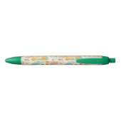 Colorful Floral Garden Pattern Zwarte Inkt Pen (Achterkant)