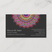 Colorful Floral Geometric Mandala Visitekaartje (Achterkant)
