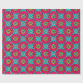 Colorful Floral/Mandala Pattern Cadeaupapier (Vlak)