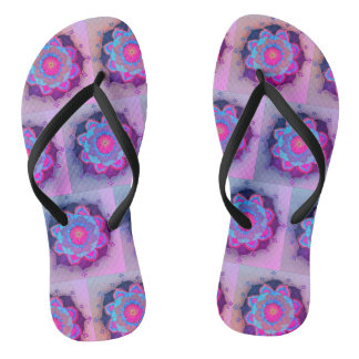 Colorful Floral Mandala Pattern Teenslippers