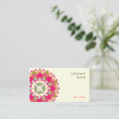 Colorful Floral Mandala Visitekaartje (Staand voorkant)