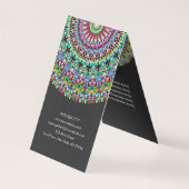 Colorful Floral Mandala Visitekaartjes (Achterkant)