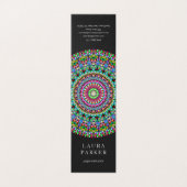 Colorful Floral Mandala Visitekaartjes (Buitenkant ongevouwen)