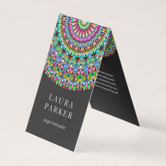Colorful Floral Mandala Visitekaartjes