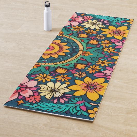 Colorful Floral Mandala Yogamat (In situ)
