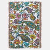 Colorful  Floral Paisley Pattern Deken (Voorkant Verticaal)