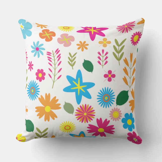 COLORFUL FLORAL PATTERN BUITENKUSSEN (Voorkant)