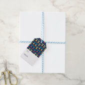 Colorful Floral Pattern Cadeaulabel (Met Touw)