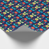 Colorful Floral Pattern Cadeaupapier (Hoek)
