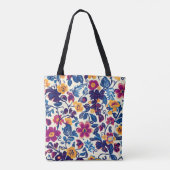 Colorful Floral Pattern Draagtas (Achterkant)