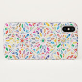 Colorful Floral Pattern iPhoneX Phone Case (Achterkant (horizontaal))