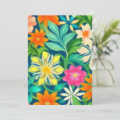 Colorful Floral Pattern Kaart (Staand voorkant)