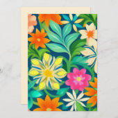 Colorful Floral Pattern Kaart (Voorkant / Achterkant)