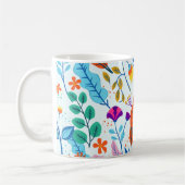 Colorful Floral Pattern Koffiemok (Links)