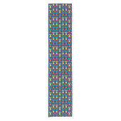 Colorful Floral Pattern Korte Tafelloper (Voorkant)