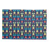 Colorful Floral Pattern Kussensloop (Achterkant-Links)