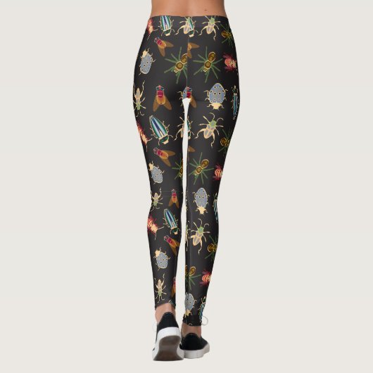Colorful Floral Pattern Leggings (Achterkant)
