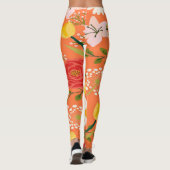 Colorful Floral Pattern Leggings (Achterkant)