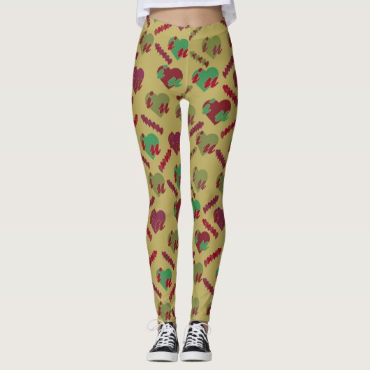Colorful Floral Pattern Leggings (Voorkant)