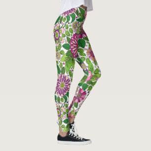 Colorful Floral Pattern Leggings