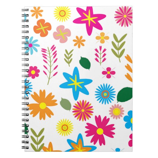 COLORFUL FLORAL PATTERN NOTITIEBOEK (Voorkant)
