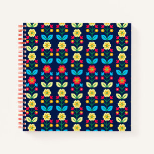 Colorful Floral Pattern Notitieboek