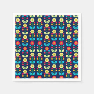 Colorful Floral Pattern Servet