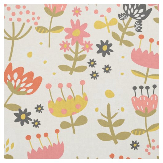 Colorful Floral Pattern Stof (Swatch)