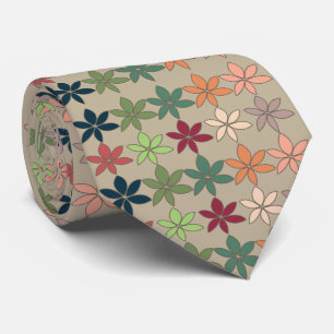 Colorful Floral Pattern Stropdas