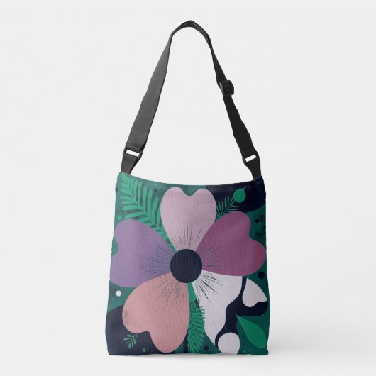 Colorful Floral Pattern Tote Bag – Cute Modern Flo (Devant)
