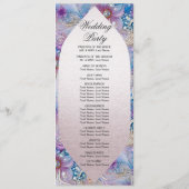 Colorful Floral Pearly Gems Programme de mariage (Dos)
