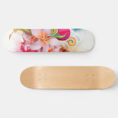 Colorful Floral Splash Skateboard (Horizontaal)