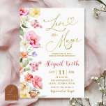 Colorful Floral Spring Love is Magic Invitation<br><div class="desc">Colorful Floral Spring Love is Magic Bridal Shower Invitation,  Wildflowers Bridal Shower Invite,  Editable Bridal Shower Invite</div>