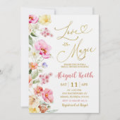 Colorful Floral Spring Love is Magic Invitation (Devant)