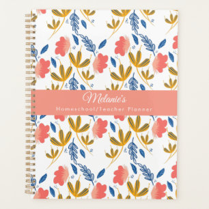 Colorful Floral Teacher School Homeschool Planner
