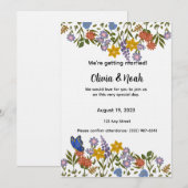 Colorful Floral Wedding Invitation (Devant / Derrière)