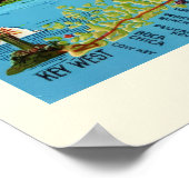 Colorful Florida Keys 18x24 Carte Poster (Coin)