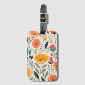 Colorful Flower Art Bagagelabel (Voorkant (verticaal))