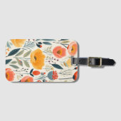 Colorful Flower Art Bagagelabel (Voorkant (horizontaal))